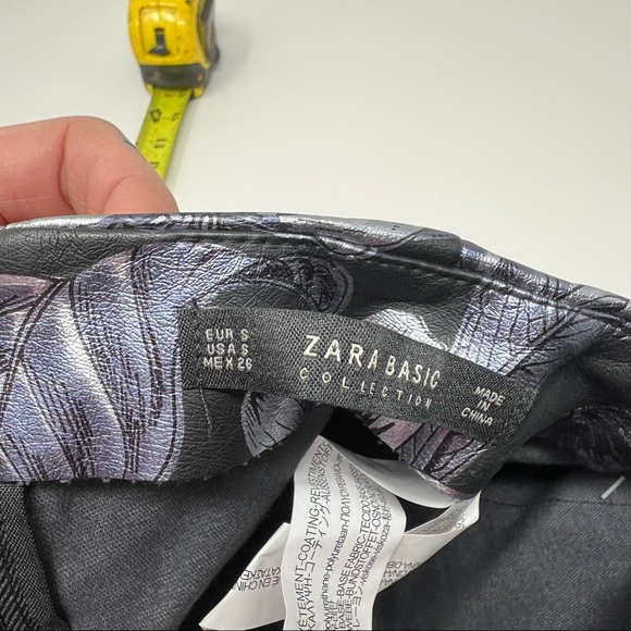 NEW Zara Metallic Floral Skirt Small - Picture 9 of 10